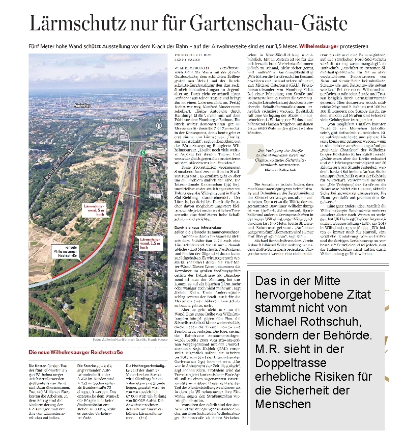 Hamburger Abendblatt, 13.3.2012: Lärmschutz